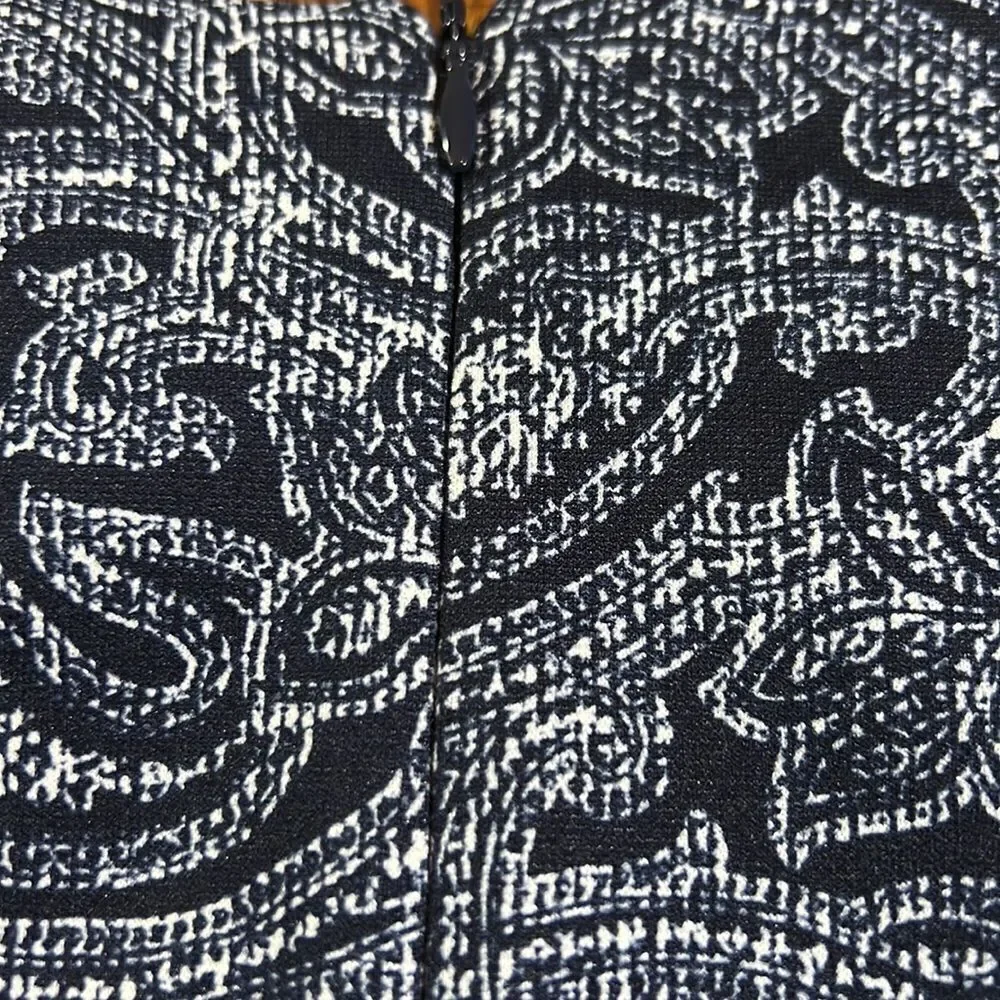 MICHAEL MICHAEL KORS Women’s Faux Wrap Paisley Print Skirt Blue/White Small